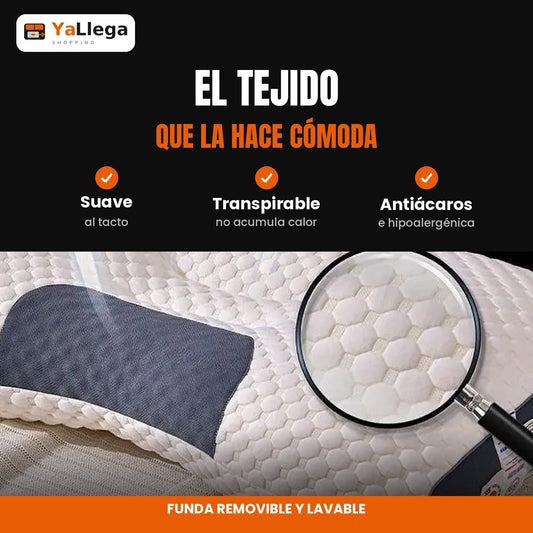 Tejido transpirable y panel central de malla de la almohada cervical de espuma viscoelástica
