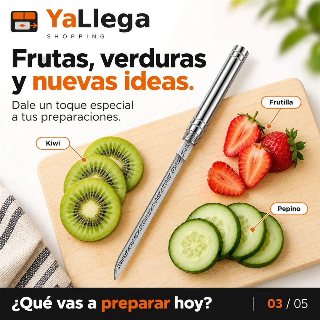 Usos del cuchillo en fruta y verdura