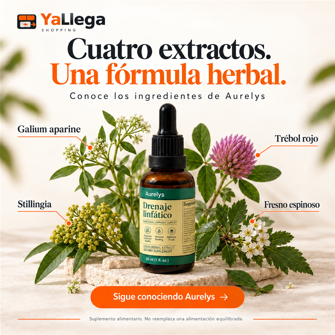 Aurelys ingredientes, cuatro extractos herbales