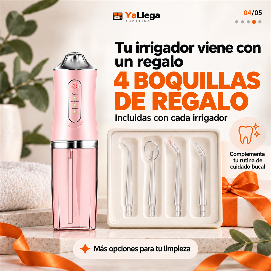 4 boquillas de regalo incluidas con cada irrigador