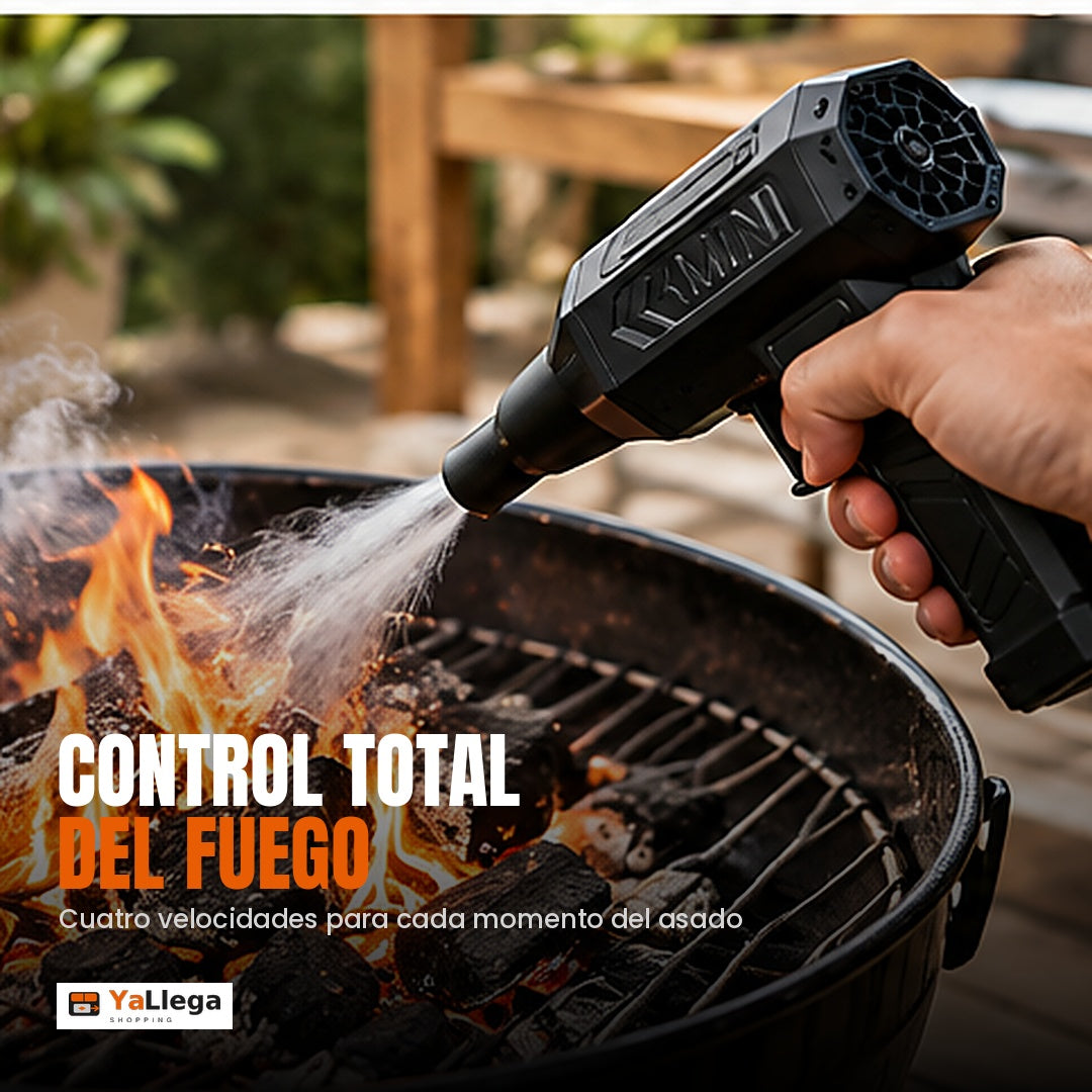 Control total del fuego con las 4 velocidades del Soplador de aire Turbo Jet